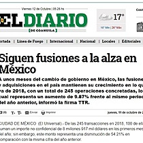 Siguen fusiones a la alza en Mxico